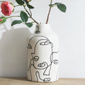 Modern Black Flower Vase — A-white