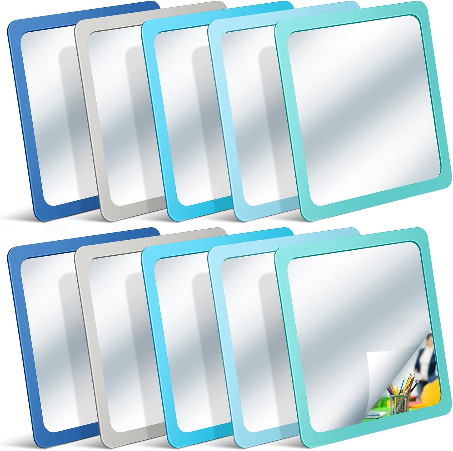 Blue Mirror — 6" — Blue-gray Colors