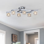 Luxe Metal Chandelier — 6-Light - View 9