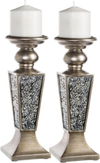 Wax Pillar Candle — Set of 2 — Candle Holders - 2 Pack