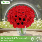 Red Artificial Flowers — 11" - View 5