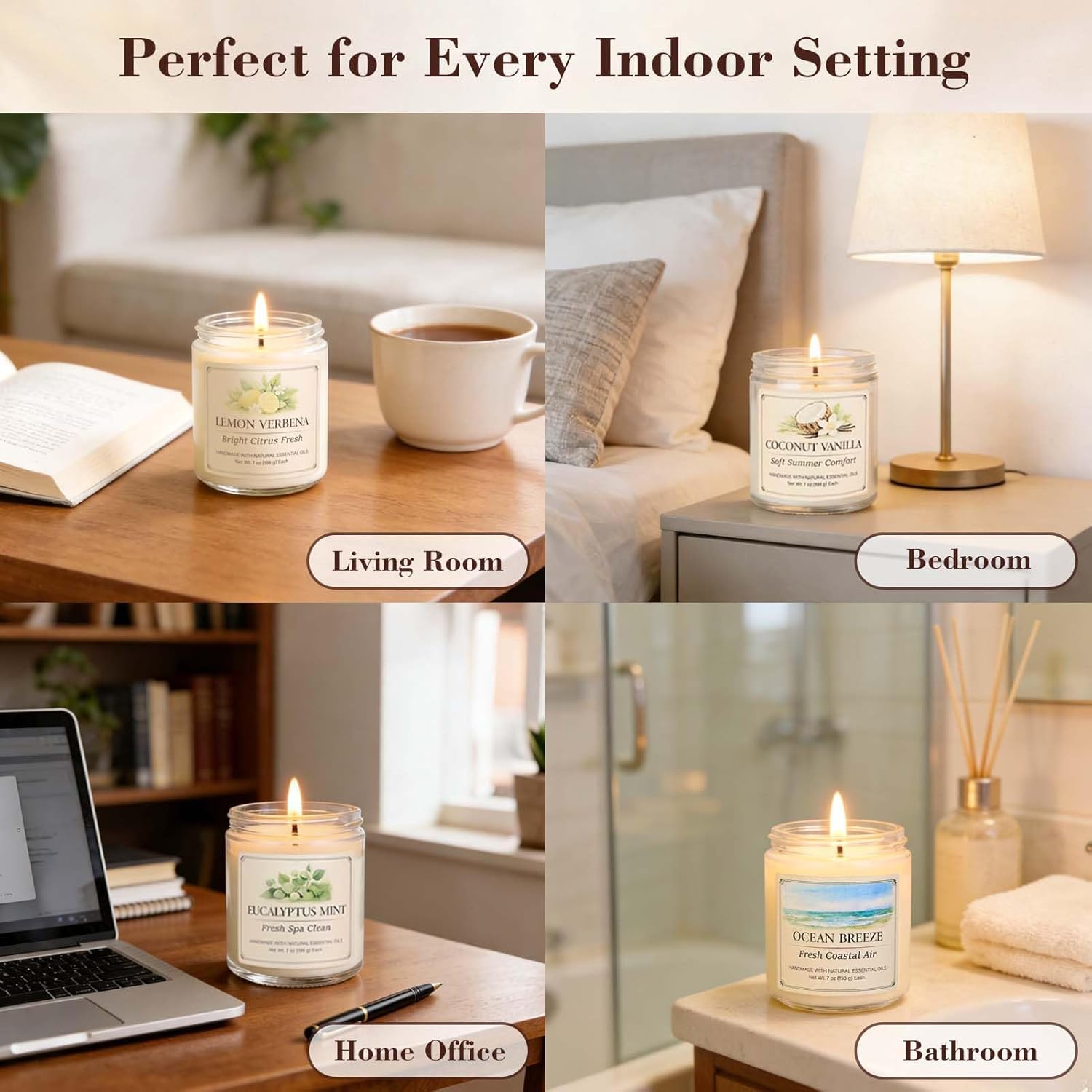 Linen Metal Scented Candle - View 8