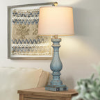 Dimmable Mid-Century Beige Nightstand Lamp — 27.5" - View 6