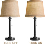 Black Bedside Lamp — 19.5" - View 9
