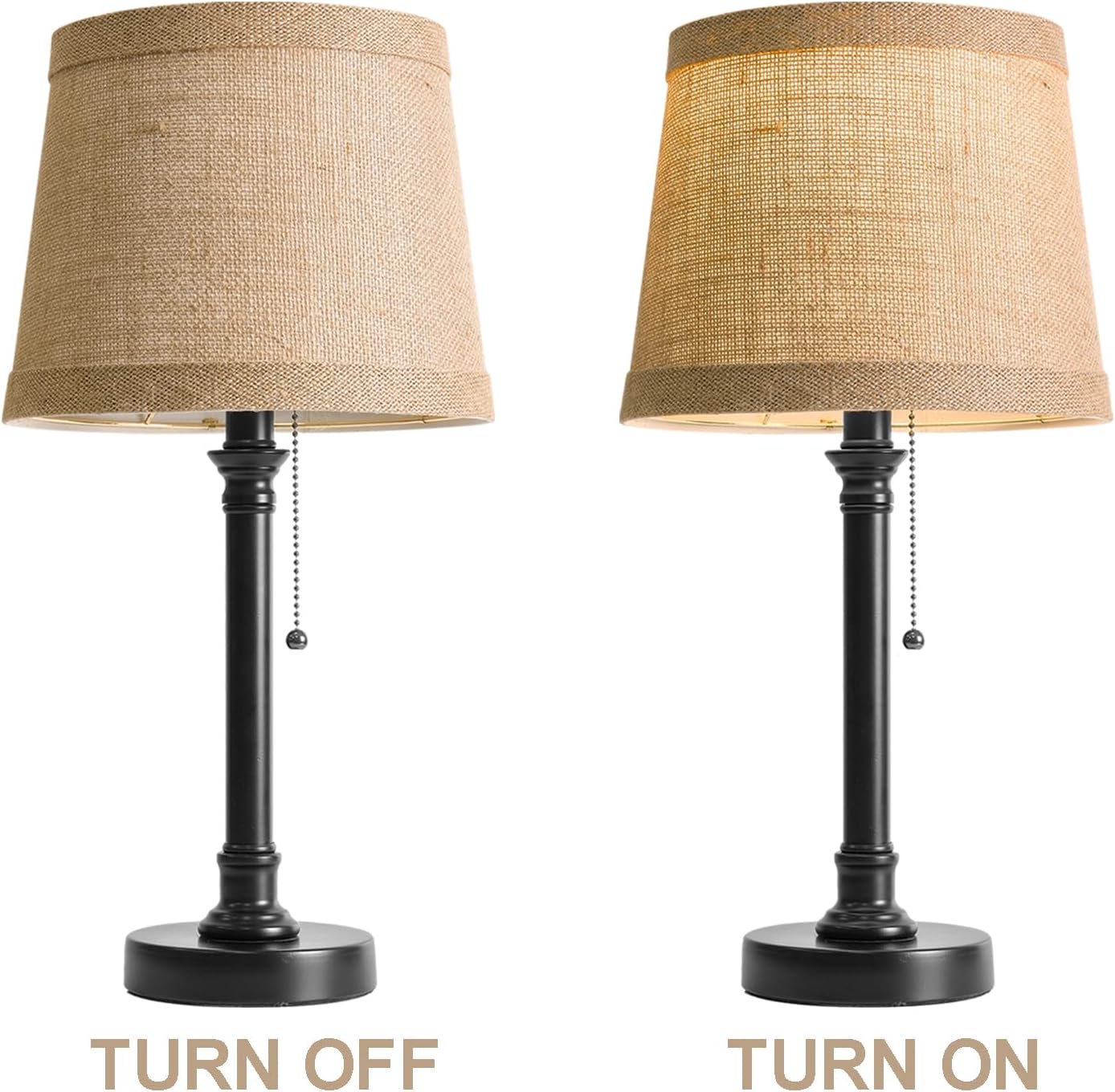 Black Bedside Lamp — 19.5" - View 9