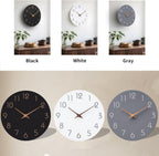 Battery Operated Luxe Black Wall Clock — 18" - View 3