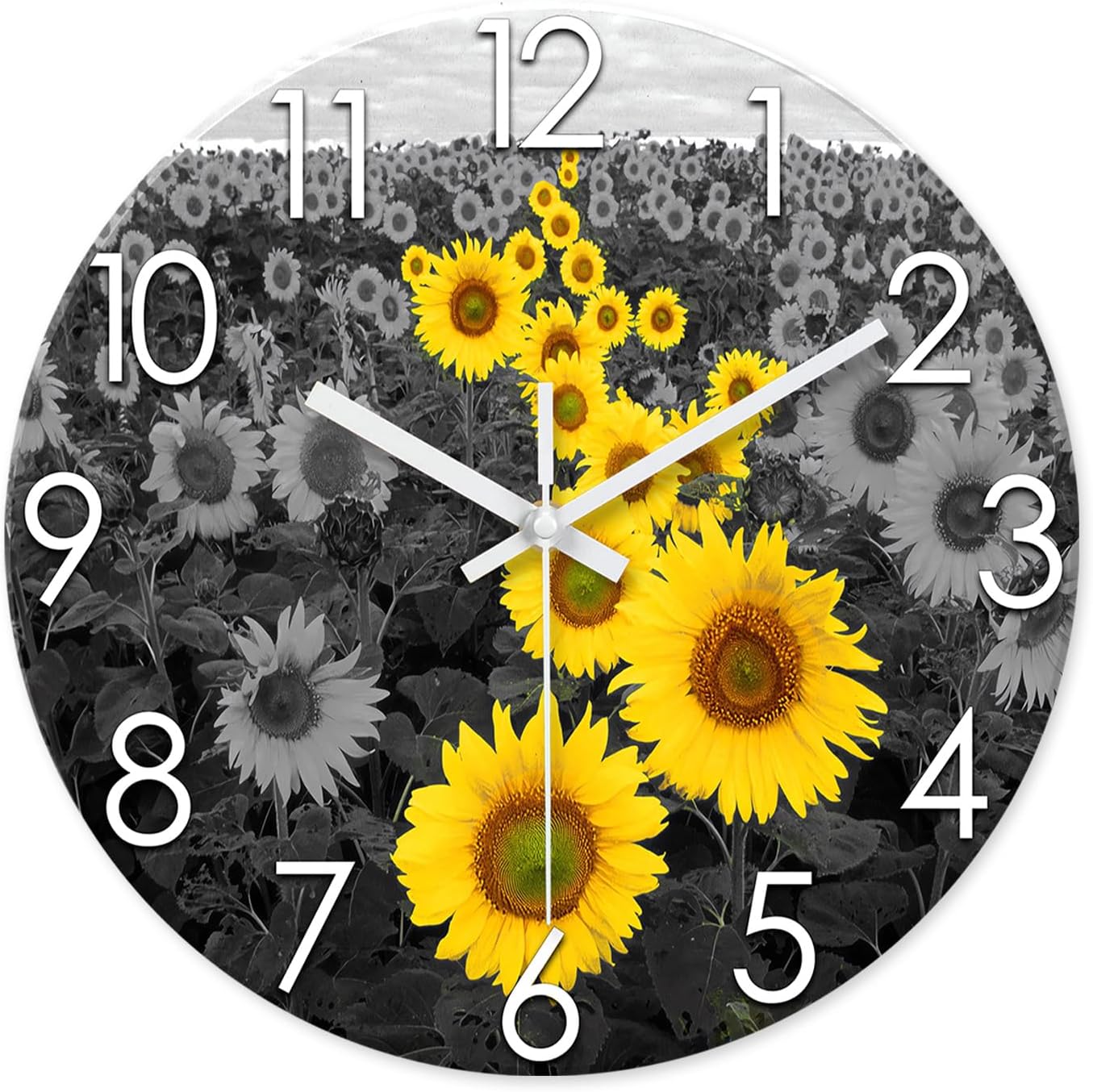 Battery Operated Blue Wall Clock — 20" — Yellow1