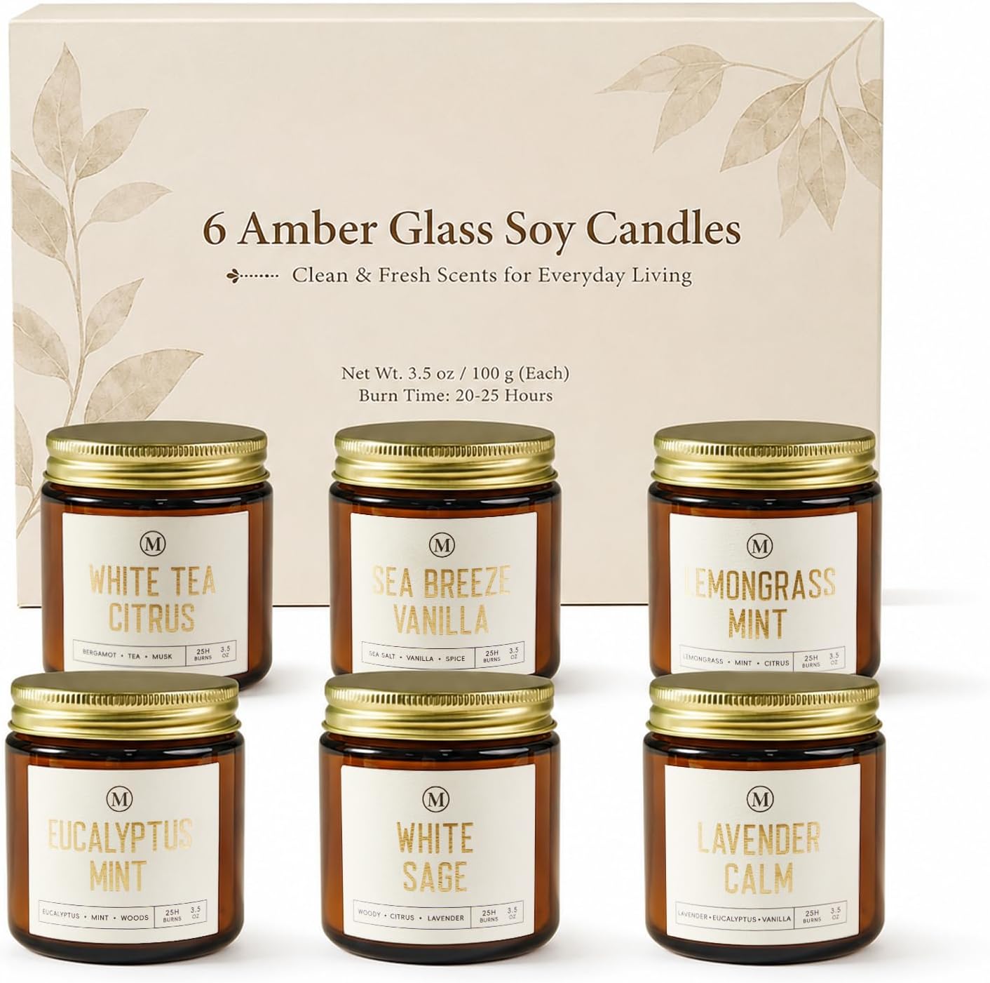 Scented Green Candle — Serenity Lavender