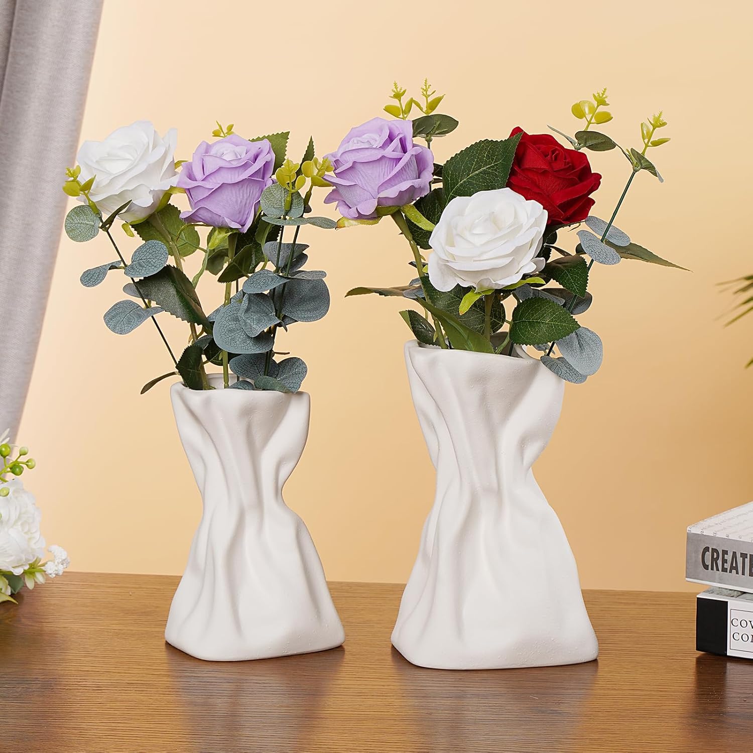 Boho Black Flower Vase — Set of 2 - View 8