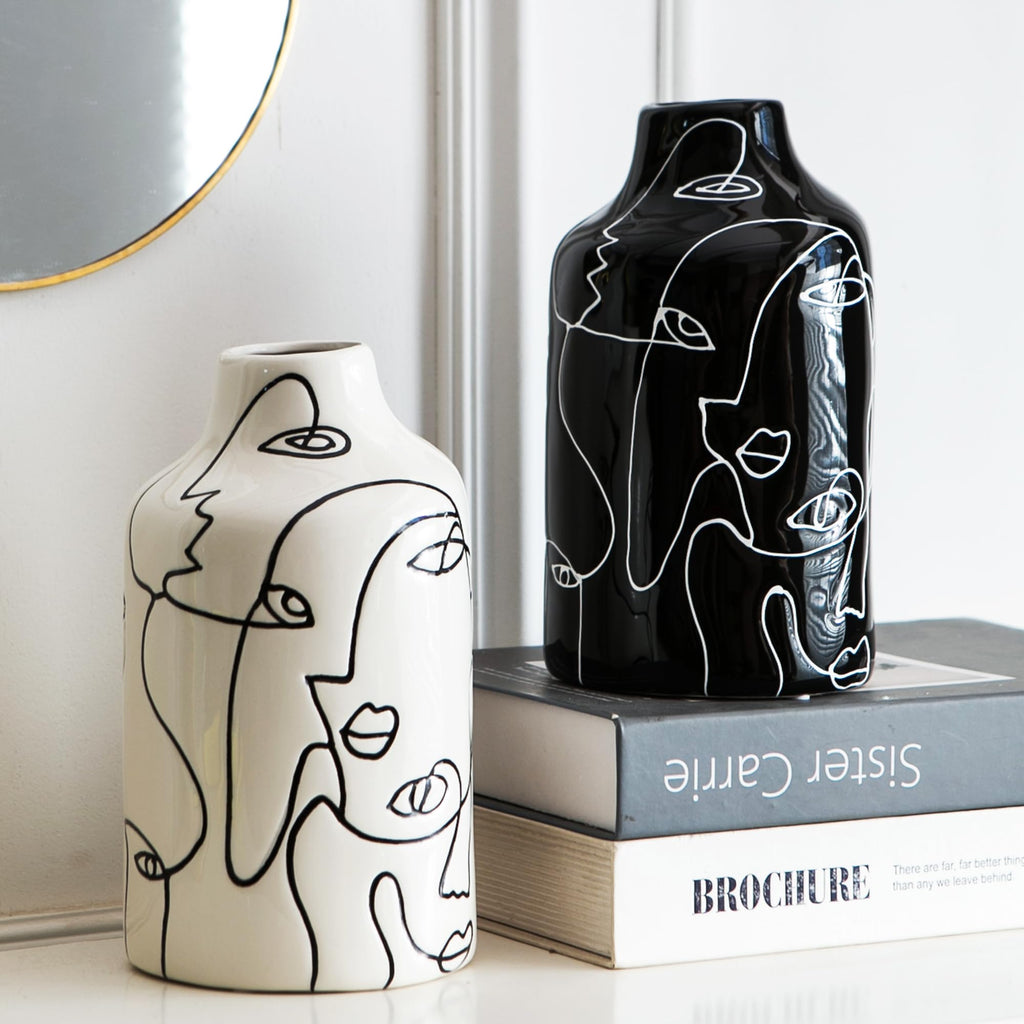Modern Black Flower Vase