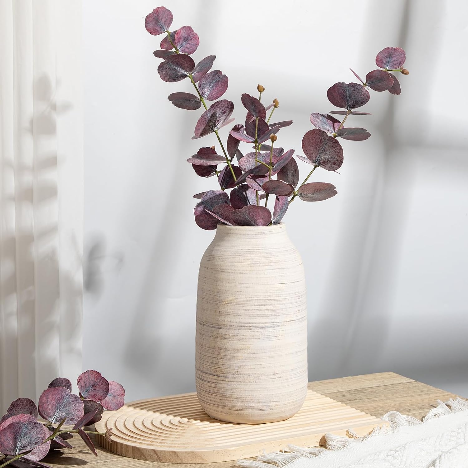 Vintage Farmhouse Brown Vase — 6" - View 3