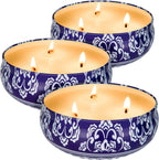 Soy Wax Blue Scented Candle — Dark Blue
