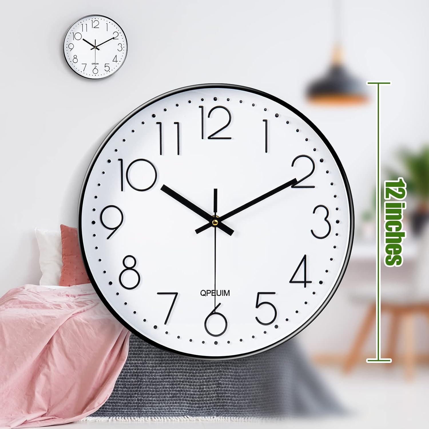 Battery Operated Wall Clock — 12" - View 3