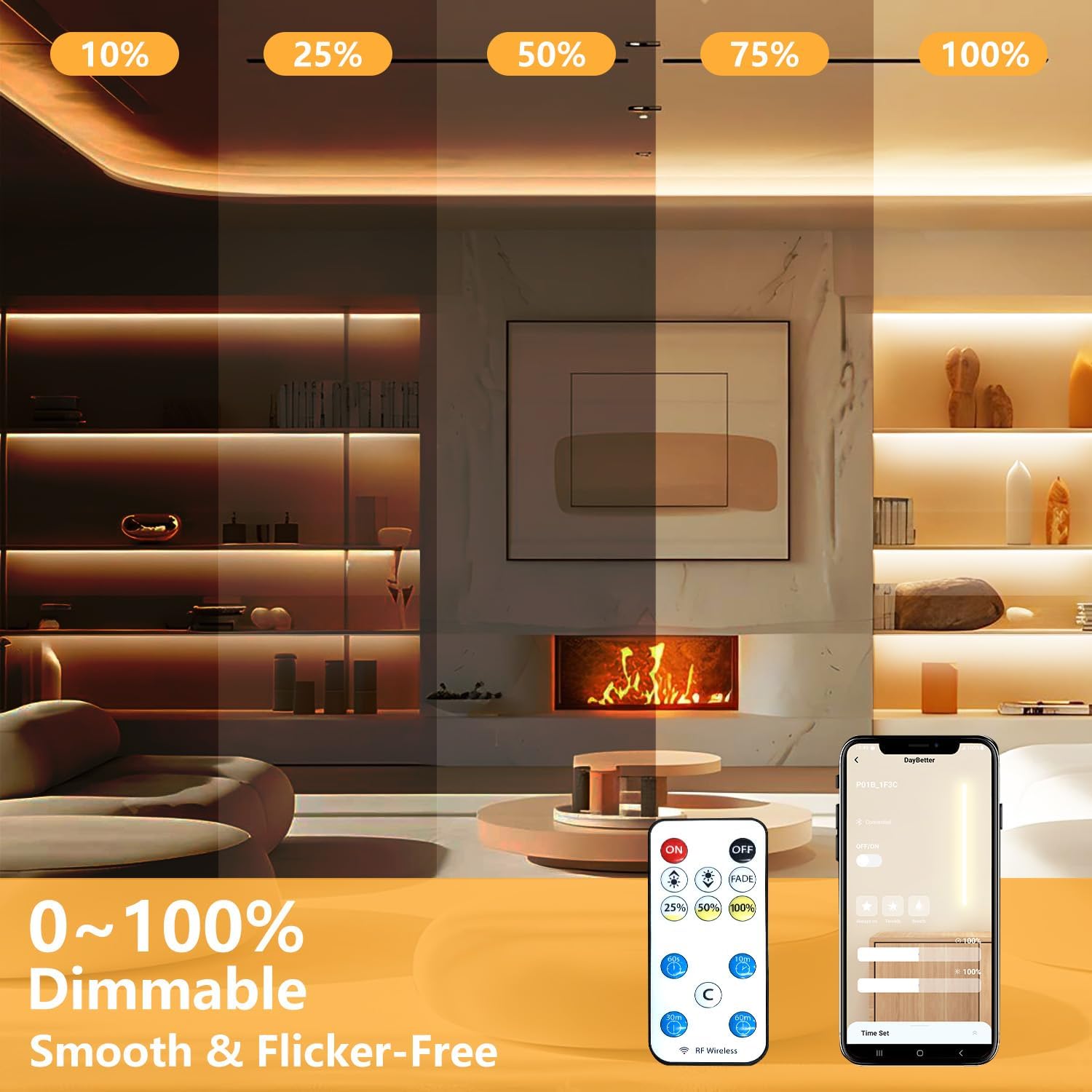Beige LED Strip Light - View 2