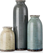 Farmhouse Blue Decorative Vase — Set of 3 — Blue