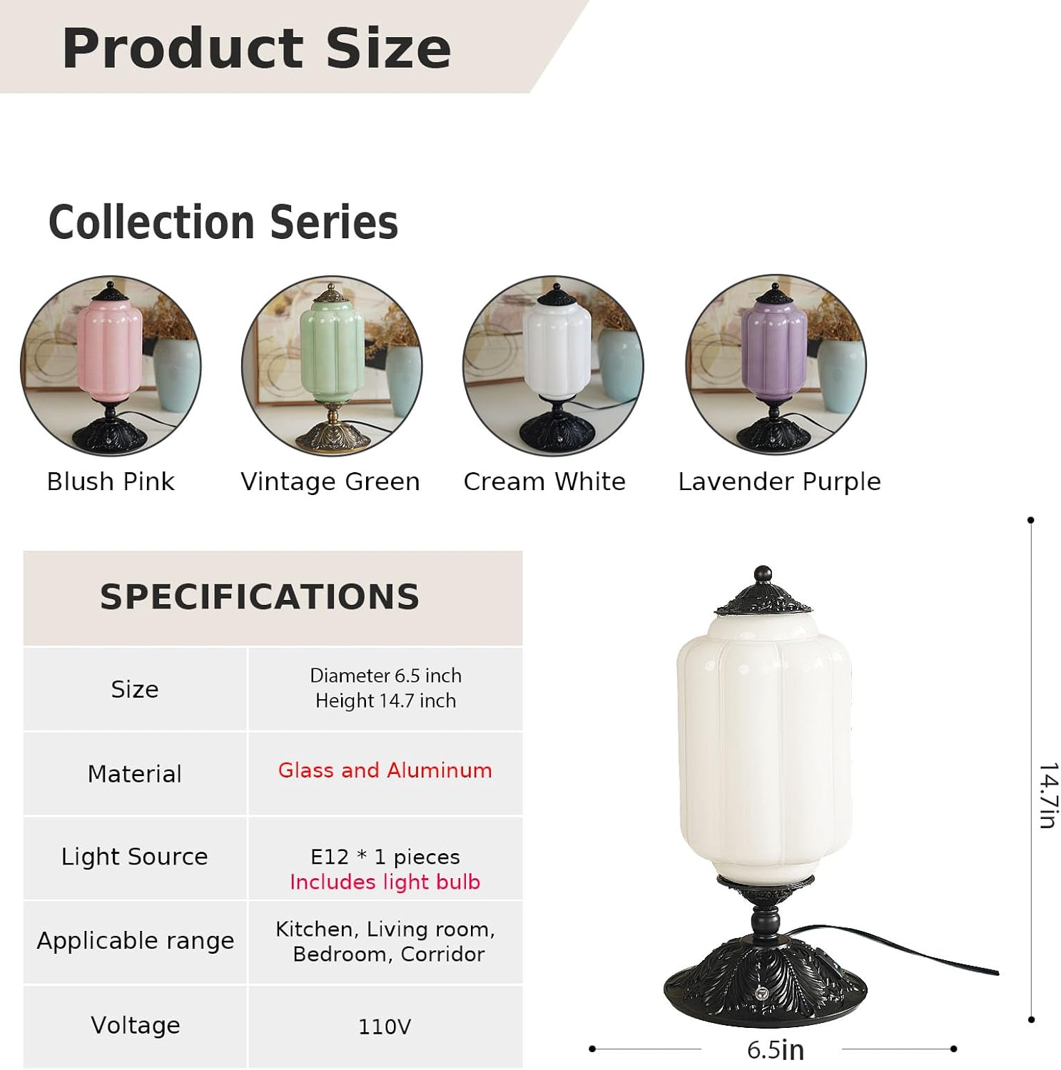 Dimmable Green Desk Lamp - View 8