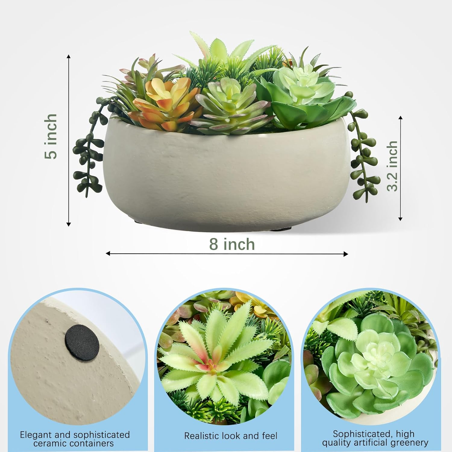 Beige Artificial Plant — 8" - View 4