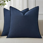 Linen Boho Beige Throw Pillow Cover — 18"