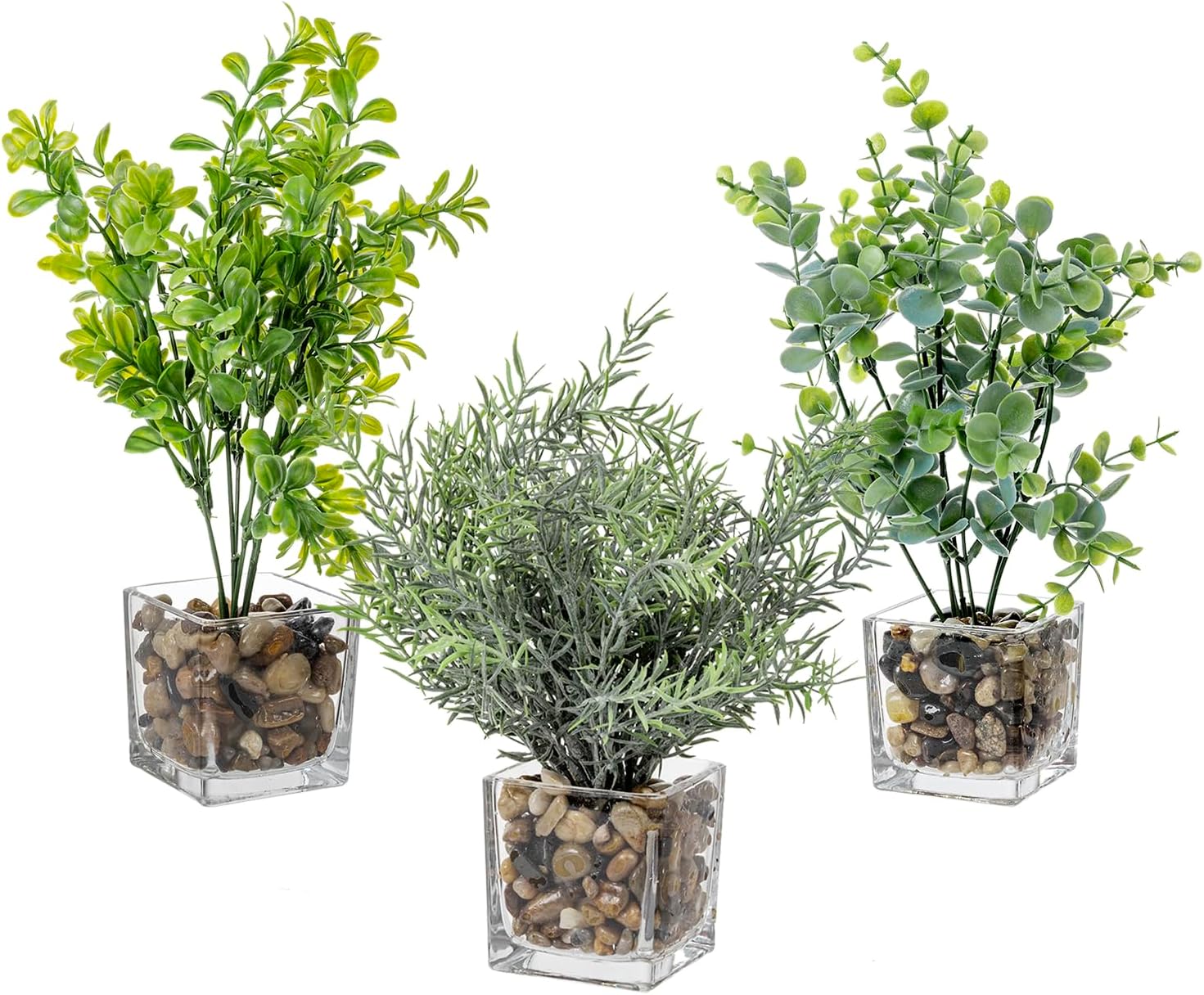 Black Faux Plant — 5" — Green