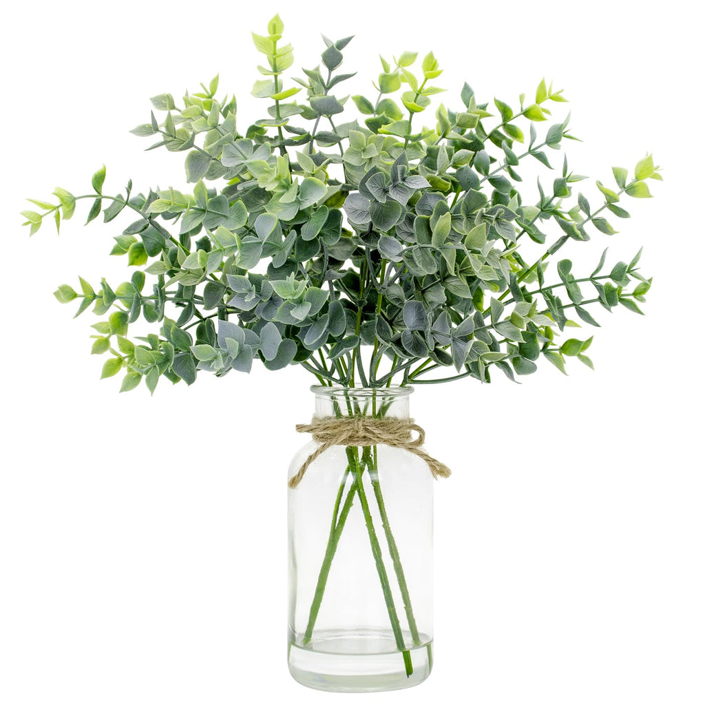 Farmhouse Glass Artificial Plant — 14"