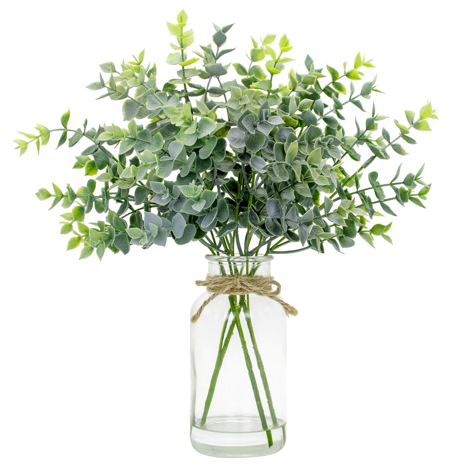 Farmhouse Glass Artificial Plant — 14"