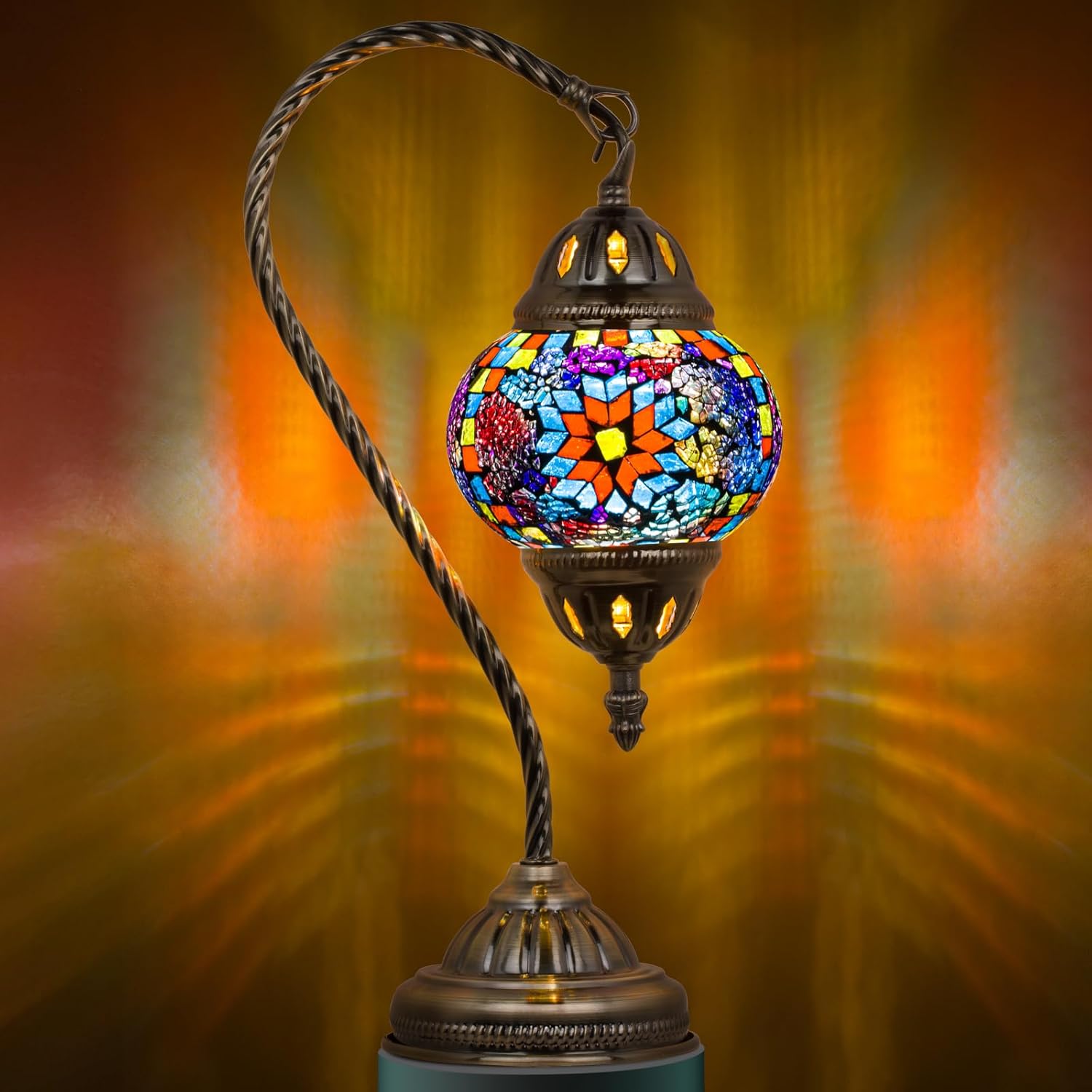 Vintage Blue Table Lamp — Colorful1