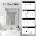 Framed Farmhouse Gold Wall Mirror — 20" - View 8