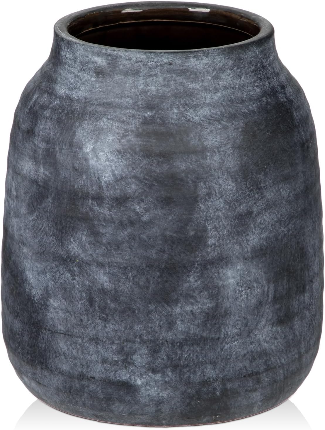 Vintage Farmhouse Brown Vase — 6" — Lightslategray
