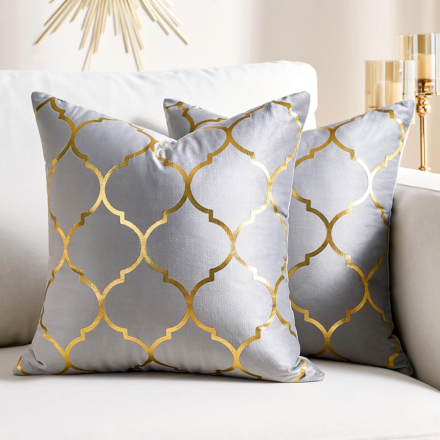 Velvet Boho Black Throw Pillow Cover — 20" — 18" x 18" (Pack of 2)