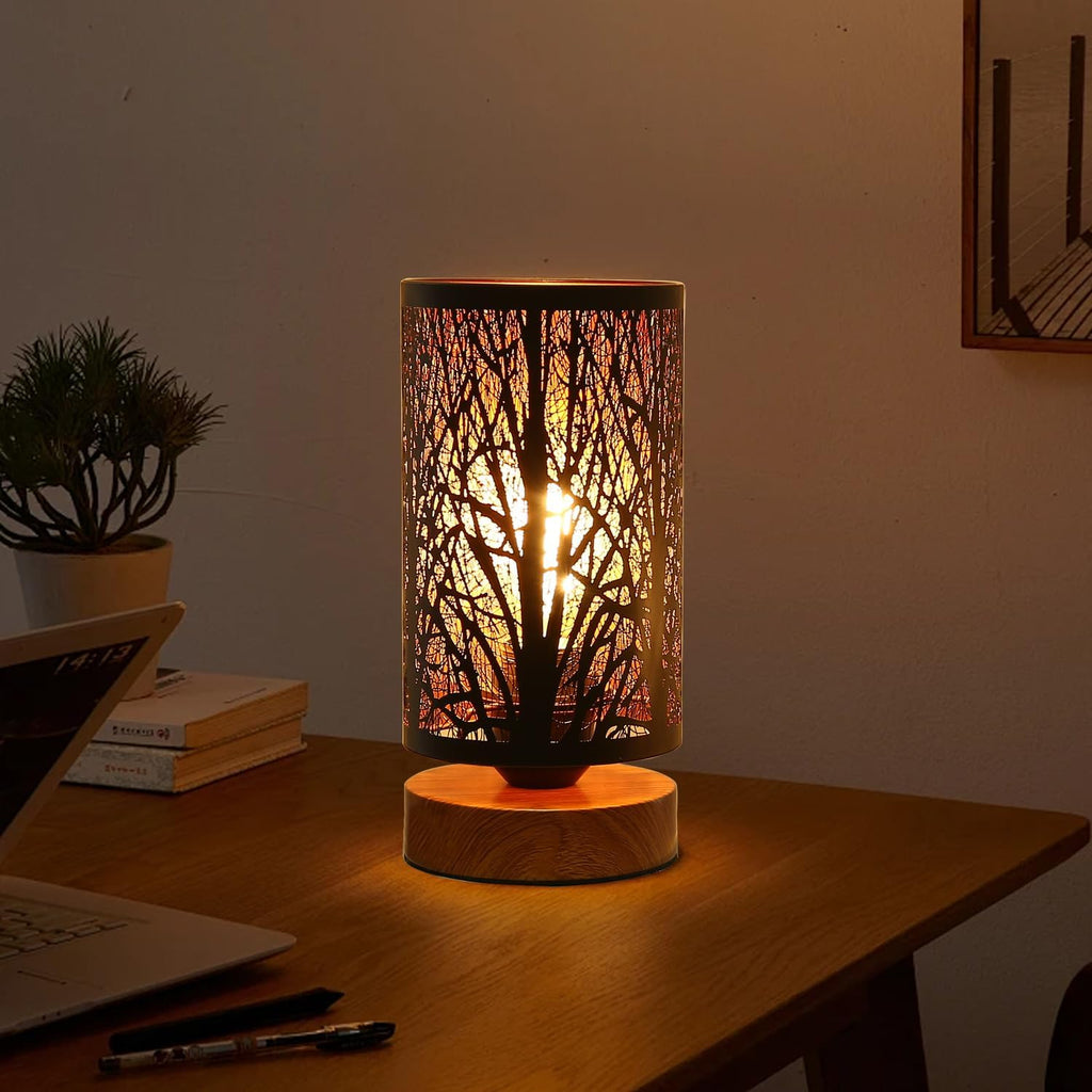 Dimmable Farmhouse Metal Bedside Lamp - View 6