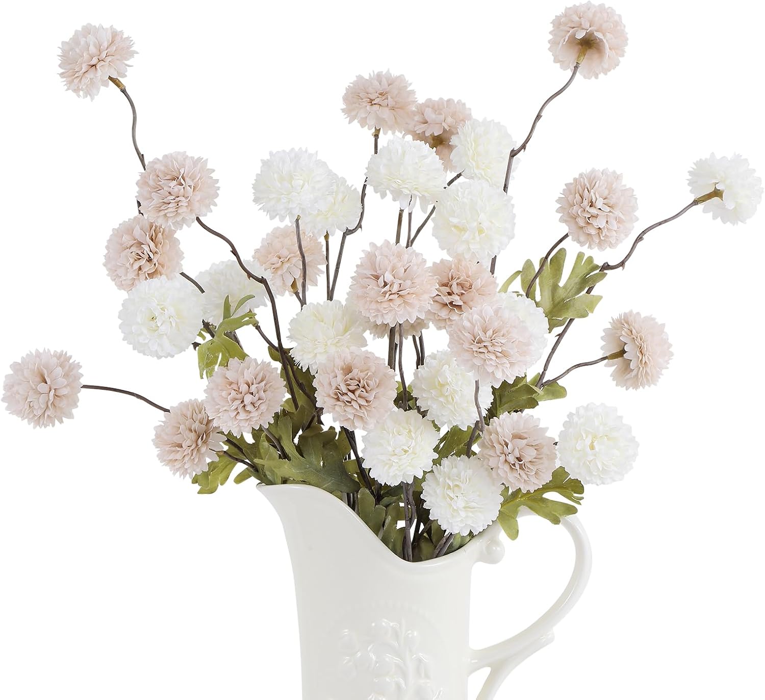 Beige Artificial Flowers — 9pcs