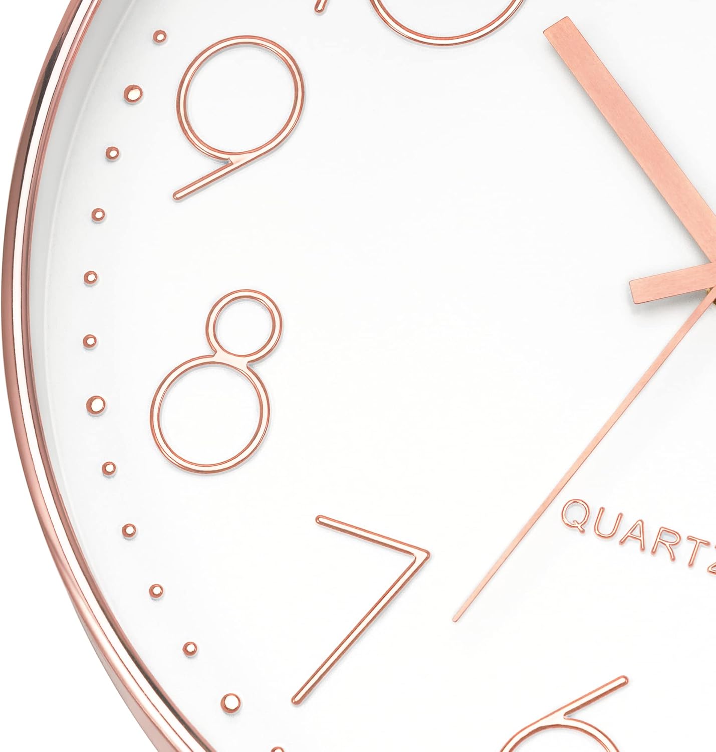 Battery Operated Luxe Beige Wall Clock — 12" - View 6