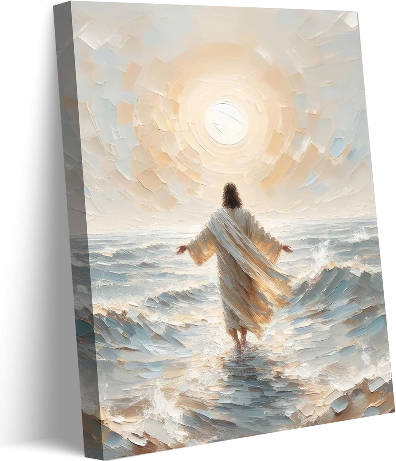 Fabric Canvas Wall Art — 12x16 — Jesus Walking on Water