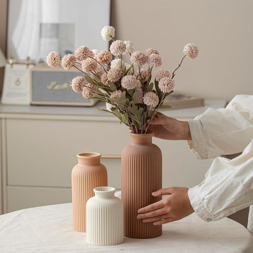 Modern Beige Decorative Vase - View 2