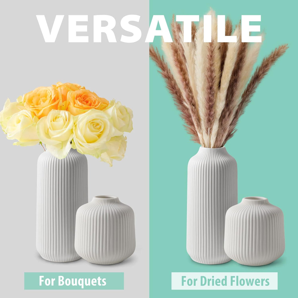 Boho Black Flower Vase — Set of 2 - View 2