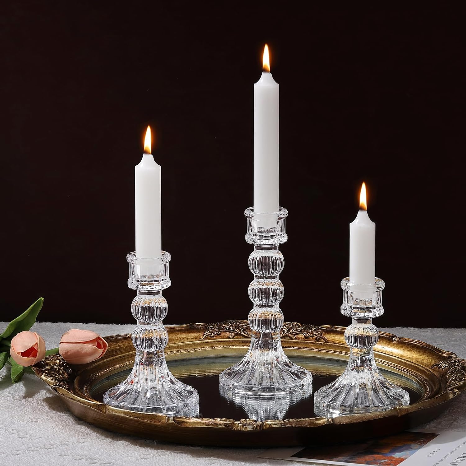 Luxe Blue Candle — Clear