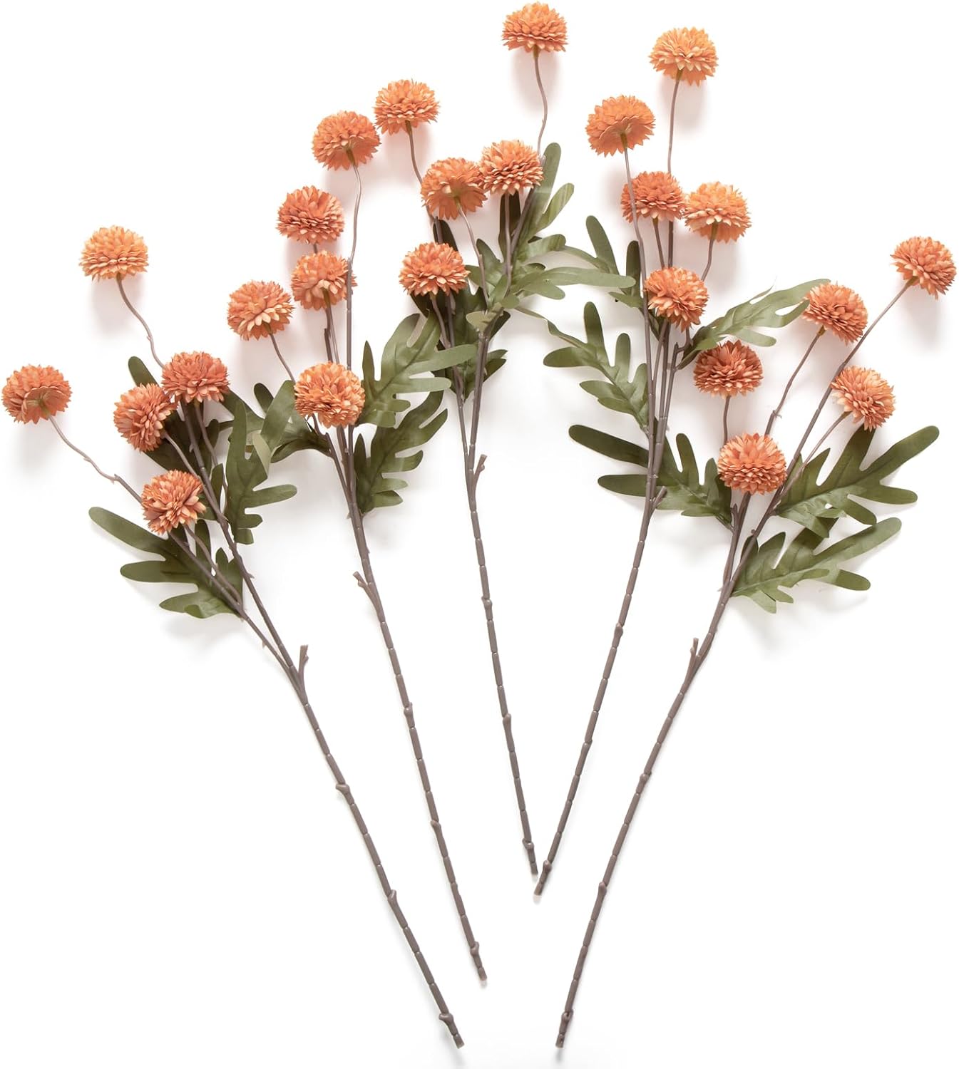Beige Artificial Plant — Burnt Orange