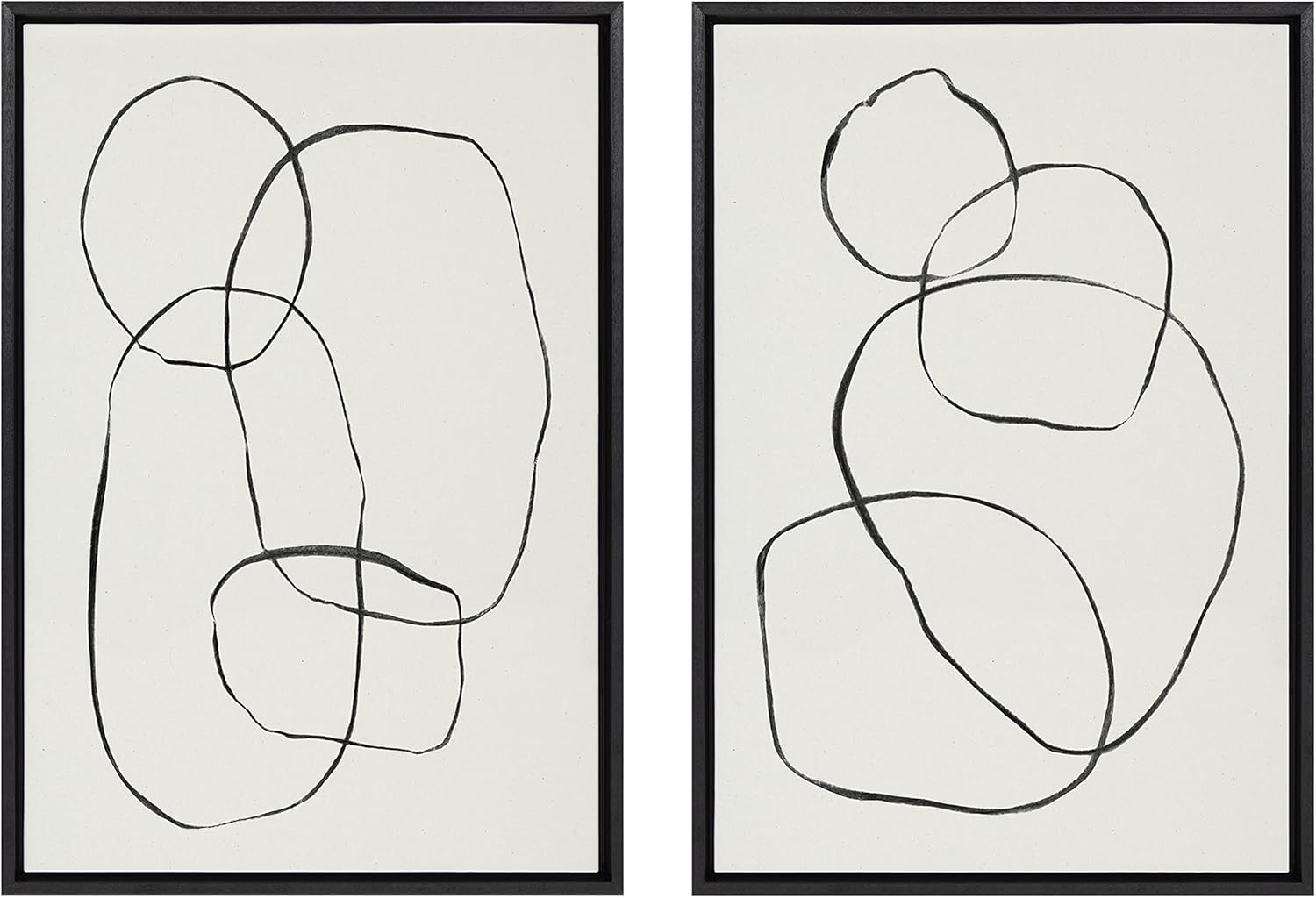 Linen Modern Beige Canvas Wall Art — 18x24 — 23x33