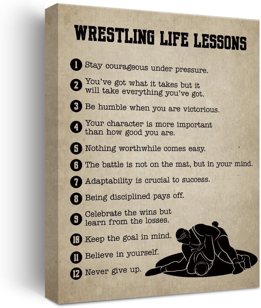 Framed Metal Canvas Wall Art — Wrestling1