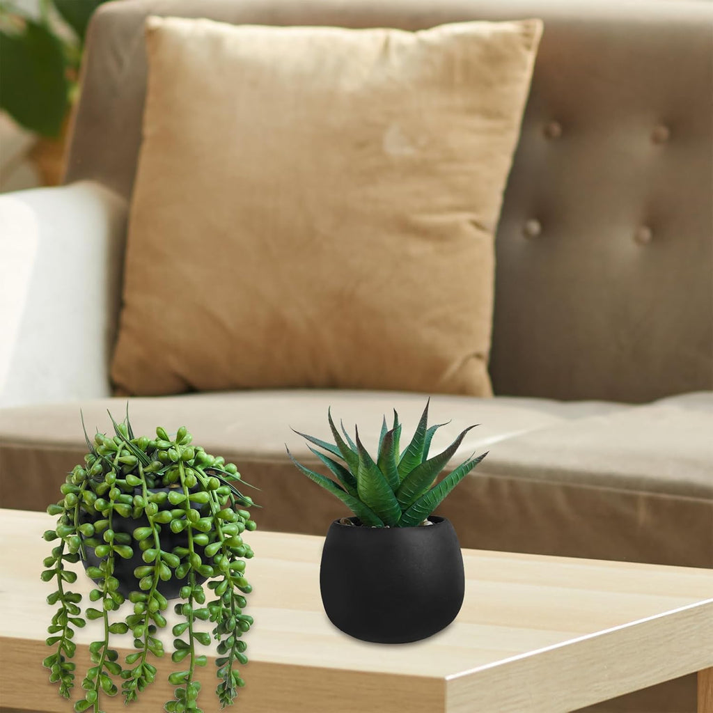 Black Artificial Plant — Set of 3 - View 7