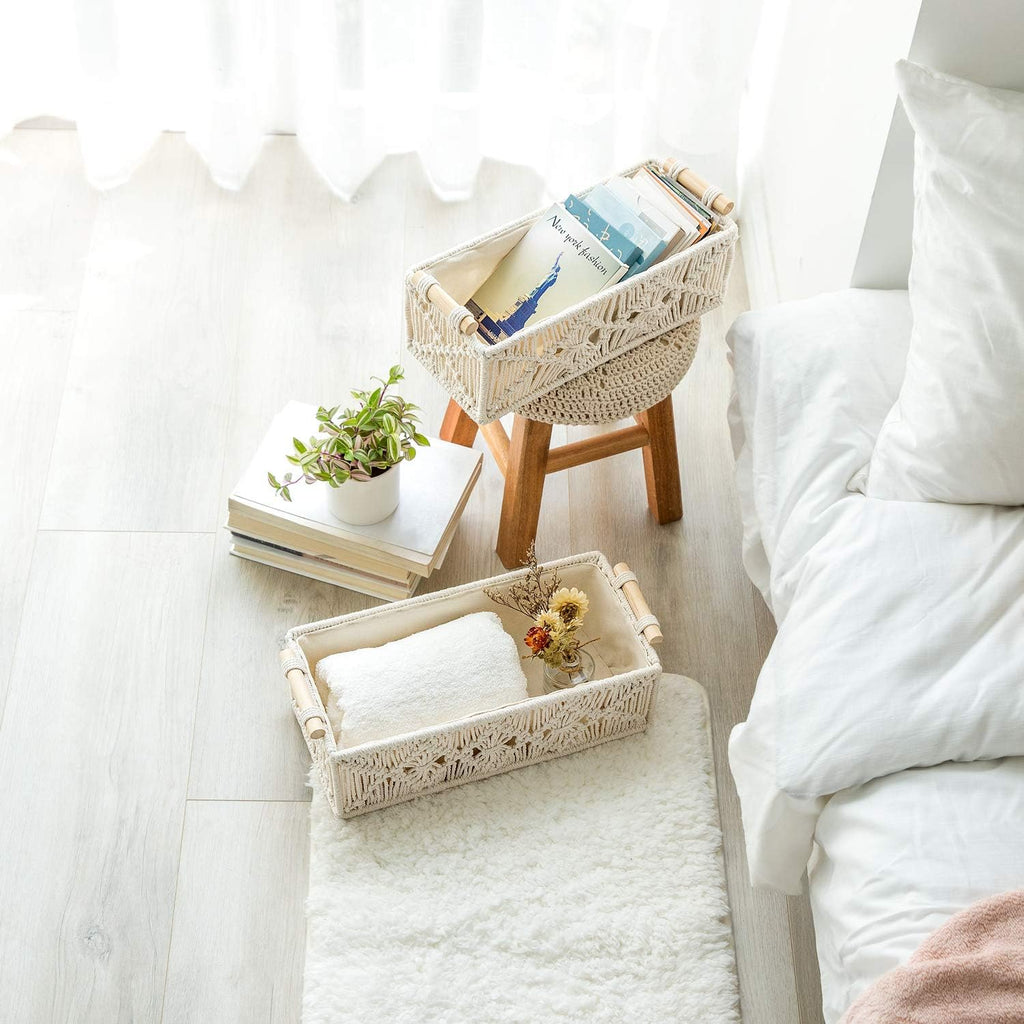 Boho Brown Storage Basket — Set of 2 - View 4