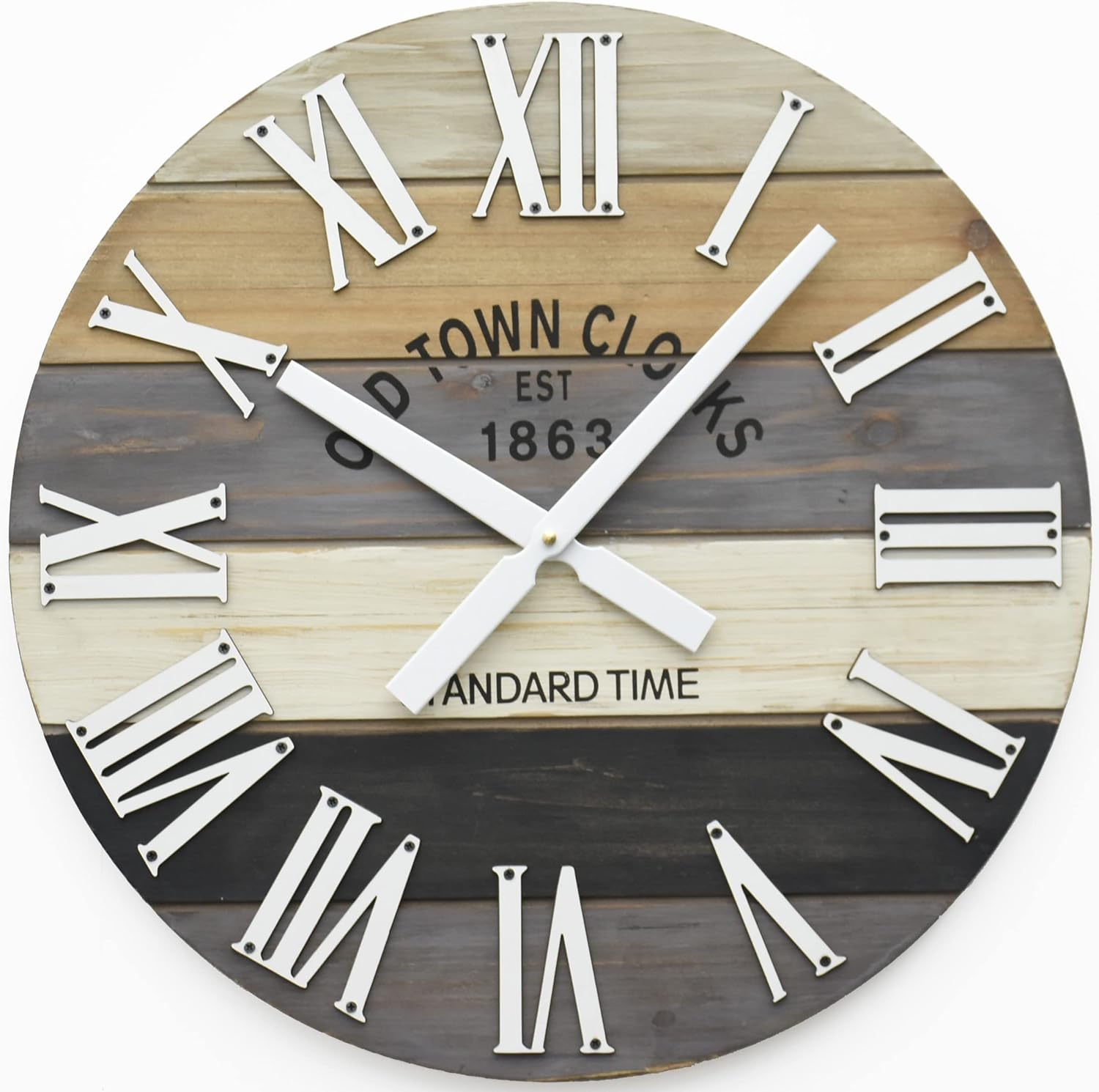 Blue Wall Clock — 18" — Roman Grey