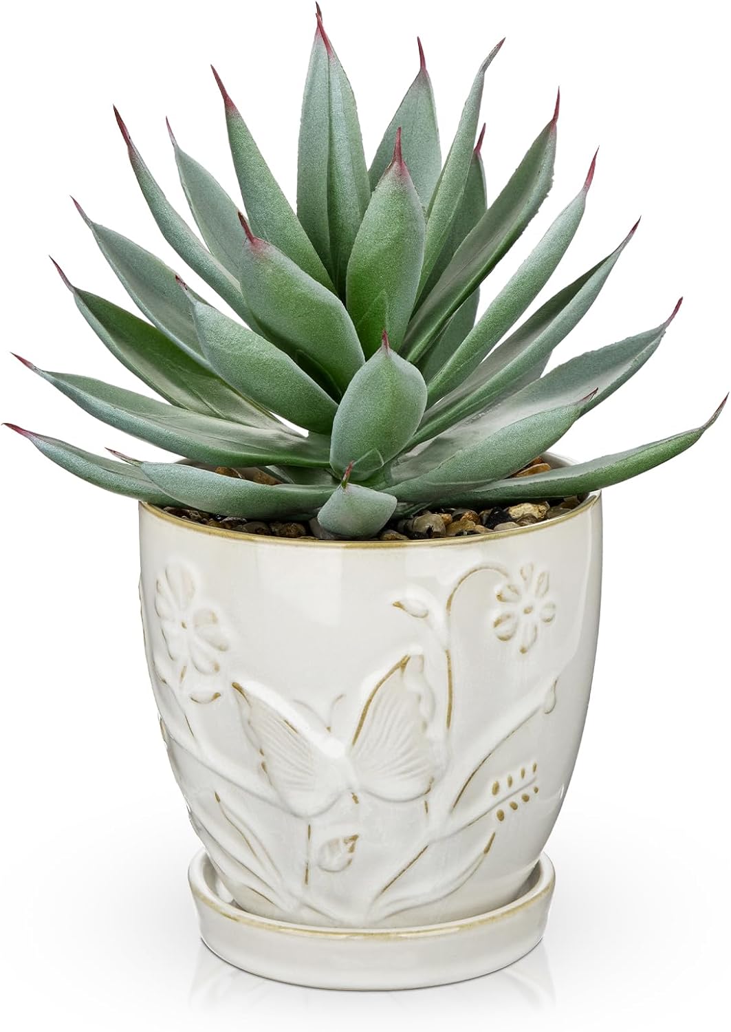Farmhouse Black Faux Plant — White#207