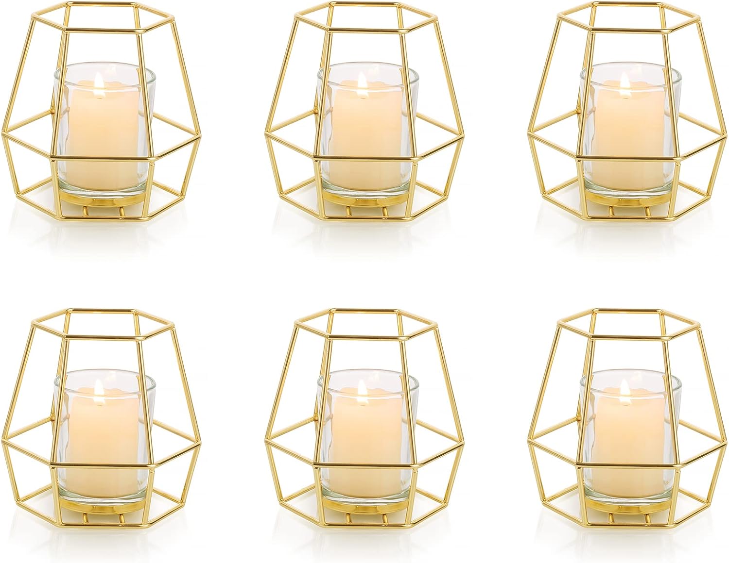 Luxe Black Pillar Candle — Set of 2 — Gold
