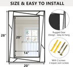Framed Farmhouse Black Wall Mirror — 28" - View 2