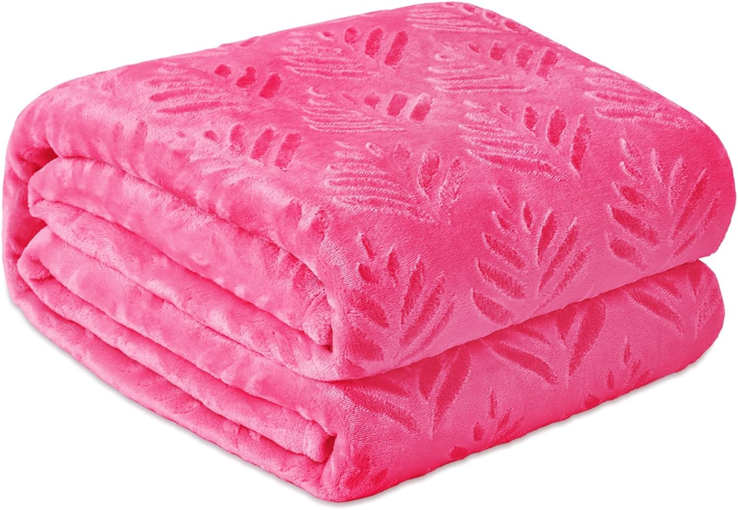 Black Throw Pillow — 50" — Hot Pink