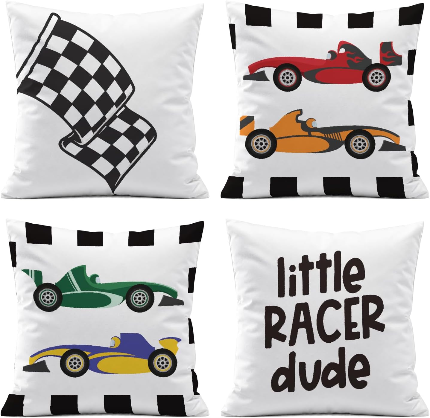 Boho Black Throw Pillow Cover — 18" — Little Racer Dude