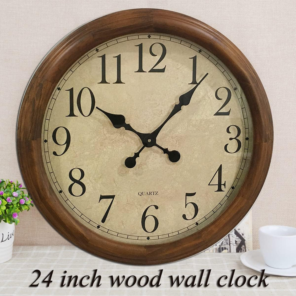 Battery Operated Wood Wall Clock - View 3