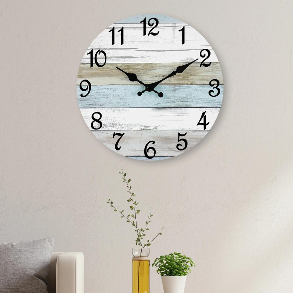 Battery Operated Blue Wall Clock — 18" - View 7