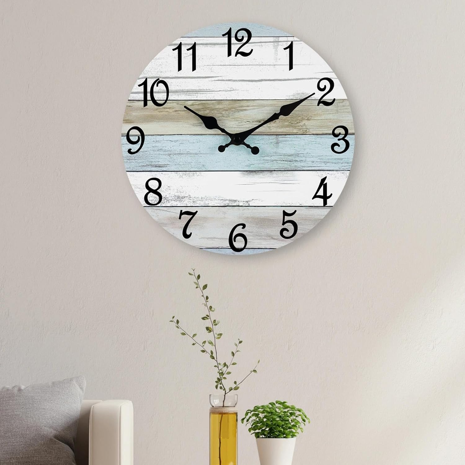Battery Operated Blue Wall Clock — 18" - View 7